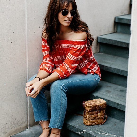 🆕 NWOT Faithful the Brand Off the Shoulder Blouse - Picture 2 of 3